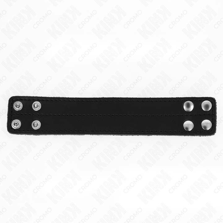 Kink - Leather Penis Ring With Pressure Closure 18.5 x 3.3 cm