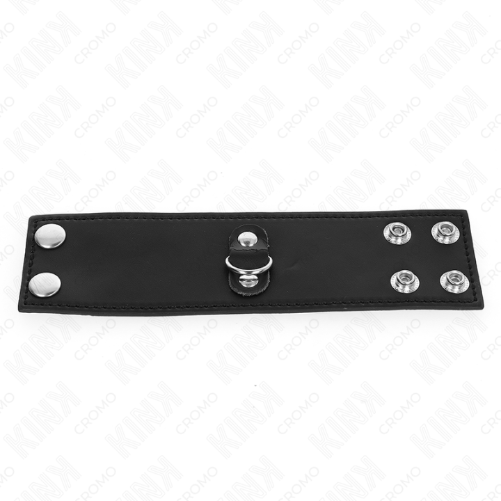 Kink - Anel de Couro Para Pênis Com Fecho de Pressão 18 x 5 cm
