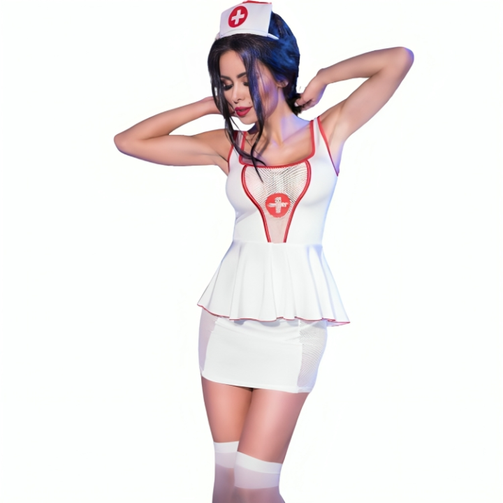 Chilirose - cr 4160 Kostüm Krankenschwester Top & Rock l/xl