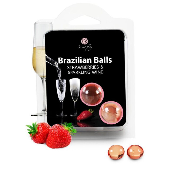 Secretplay - Brasilianische Kugel Set Erdbeer Und Champagner