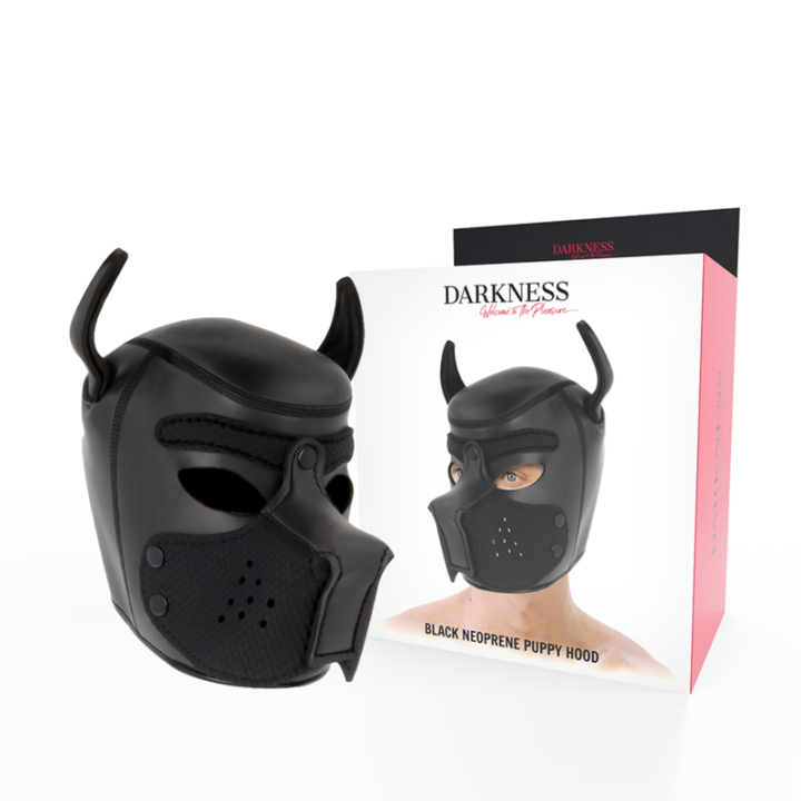 Darkness - Mscara de Neoprene Para Ces Com Focinho Removível m