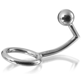 Metal Hard - Anel de Galo Com Gancho Anal Intruso 40mm