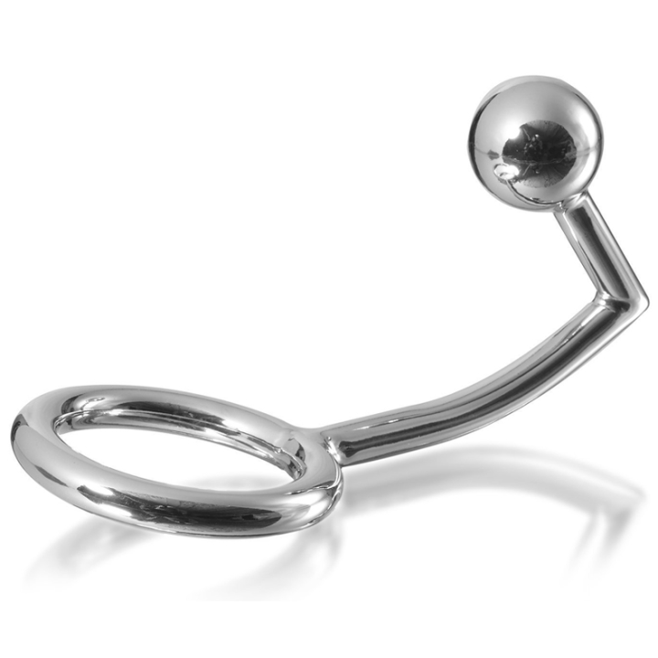 Metal Hard - Penisring Mit Anal-Eindringlingshaken, 40 mm