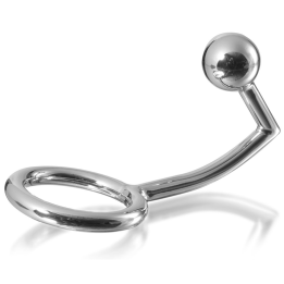 Metal Hard - Anello Cock Ring Con Gancio Intruder Anale 45mm