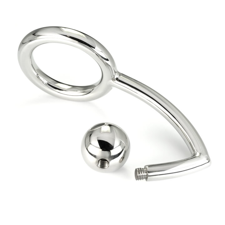 Metal Hard - Cock Ring Ring With Anal Intruder Hook 45mm