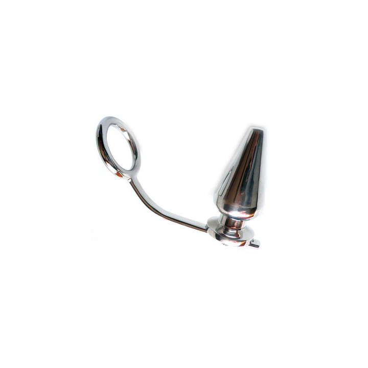 Metal Hard - Anel de ao Com Plug Anal 45 x 50mm