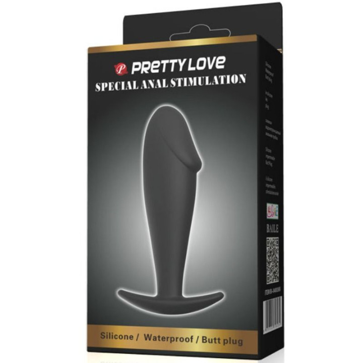 Pretty Love - Plug Anal Forme de Pénis en Silicone Noir