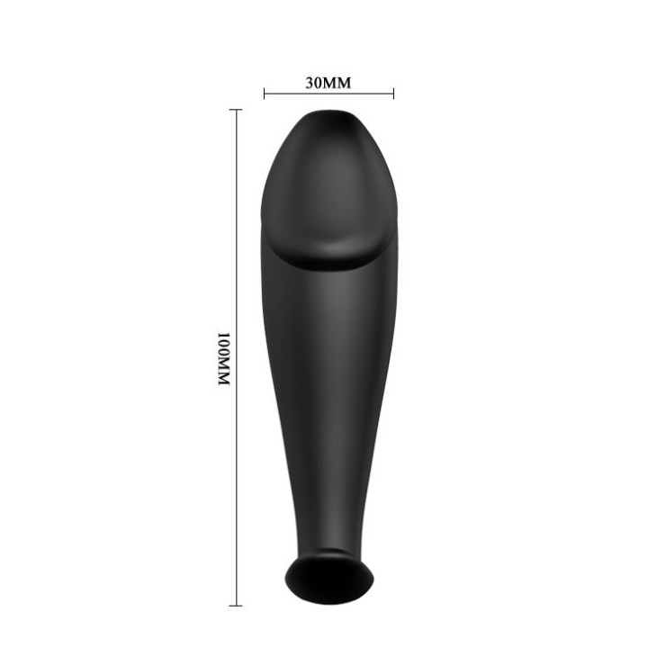 Pretty Love - Silicone Anal Plug Forma de Pênis e 12 Modos de Vibrao Preto