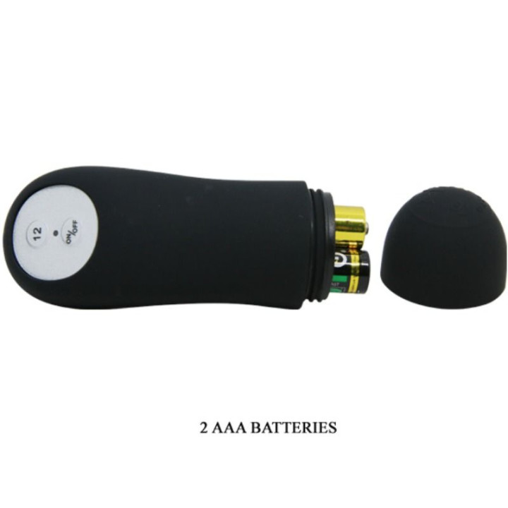 Pretty Love - Plug Anal Estimulao Extra de Silicone e 12 Modos de Vibrao Preto