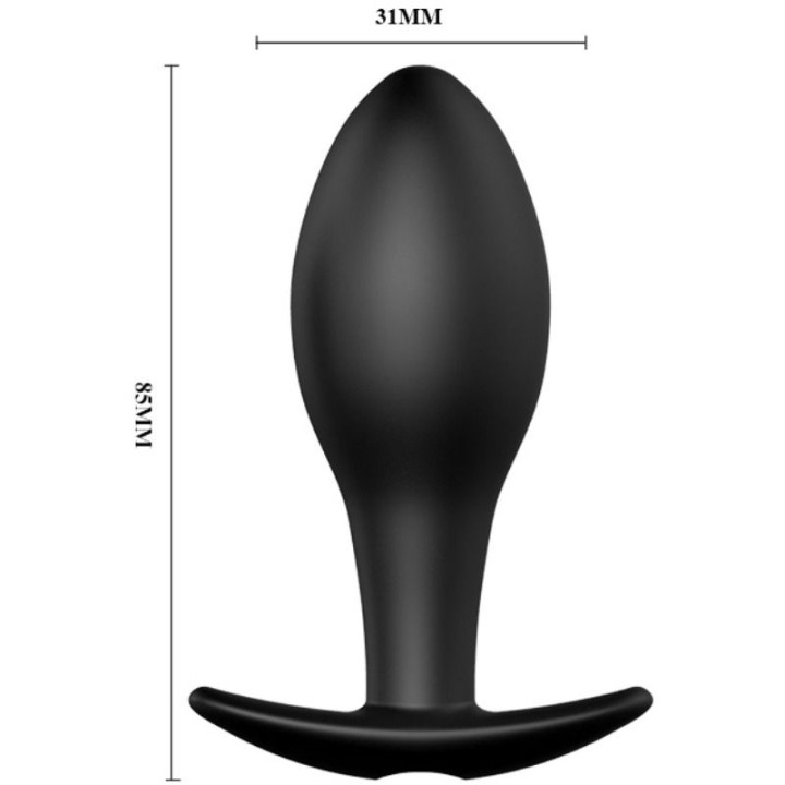 Pretty Love - Plug Anal Ncora Forma Silicone 12 Modos de Vibrao Preto