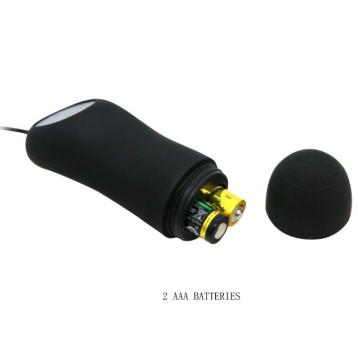 Pretty Love - Plug Anal en Silicone 12 Modes de Vibration Noir