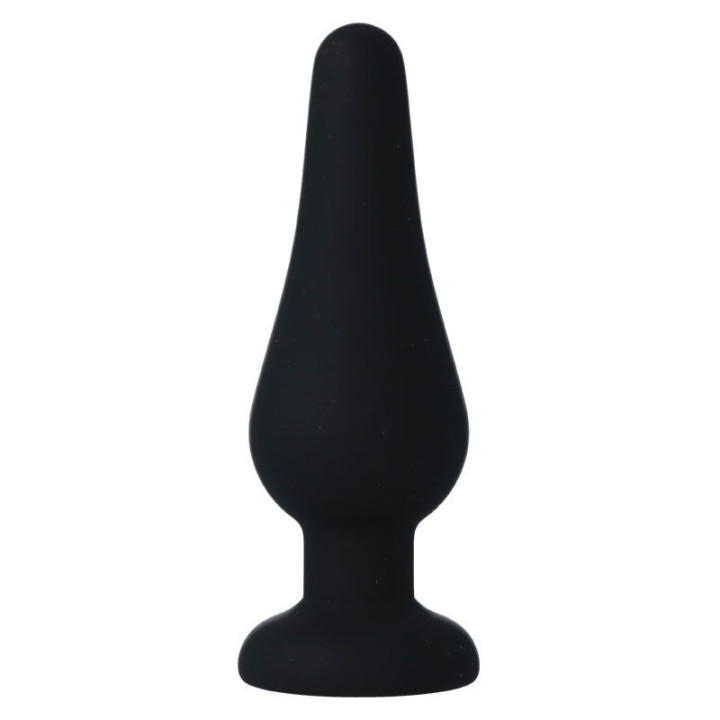 Intense - Plug Anal Pipo m Silicone Preto 11 cm