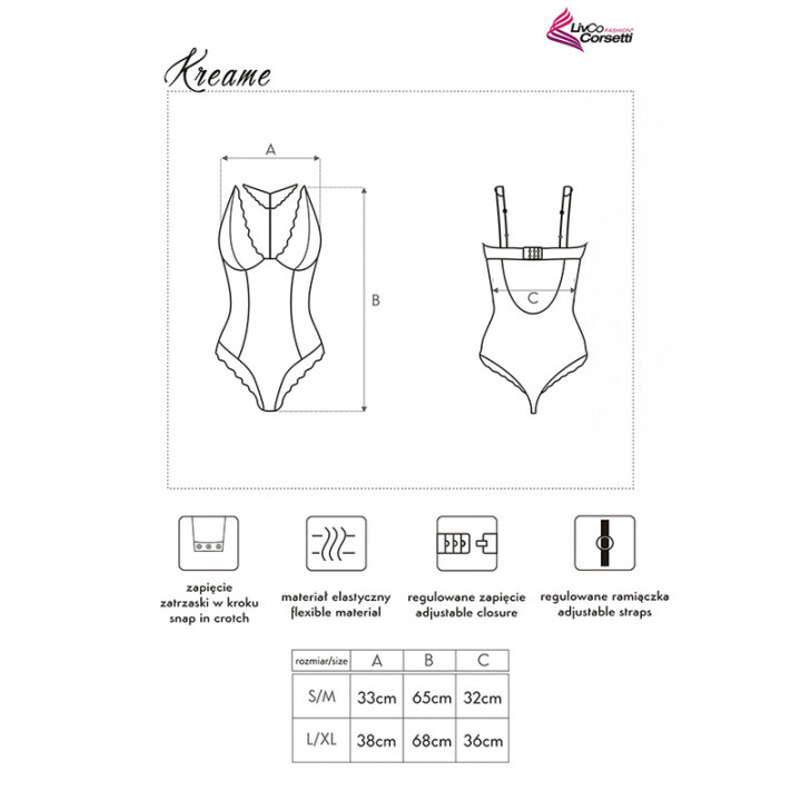 Livco Corsetti Fashion - Kreame lc 90546 Körper Schwarz l/xl