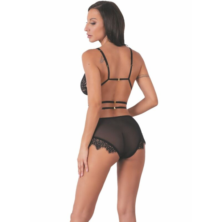 Livco Corsetti Fashion - Drezna lc 90733 bh + Panty Schwarz l/xl