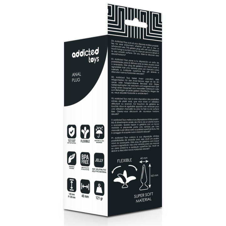 Addicted Toys - Plug Anal 14.5 cm Noir