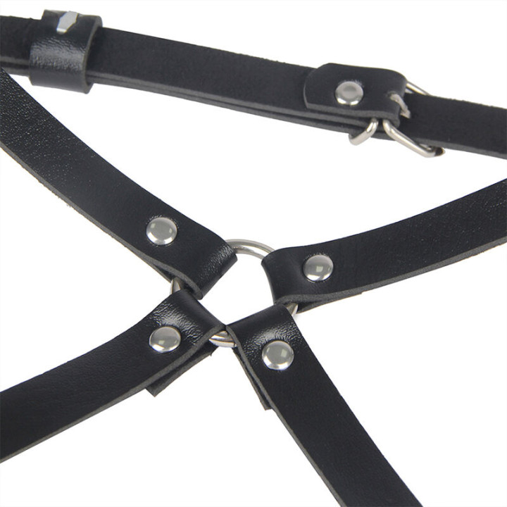 Subblime - Leder Taille Und Bein Harness Schwarz Eine Grösse