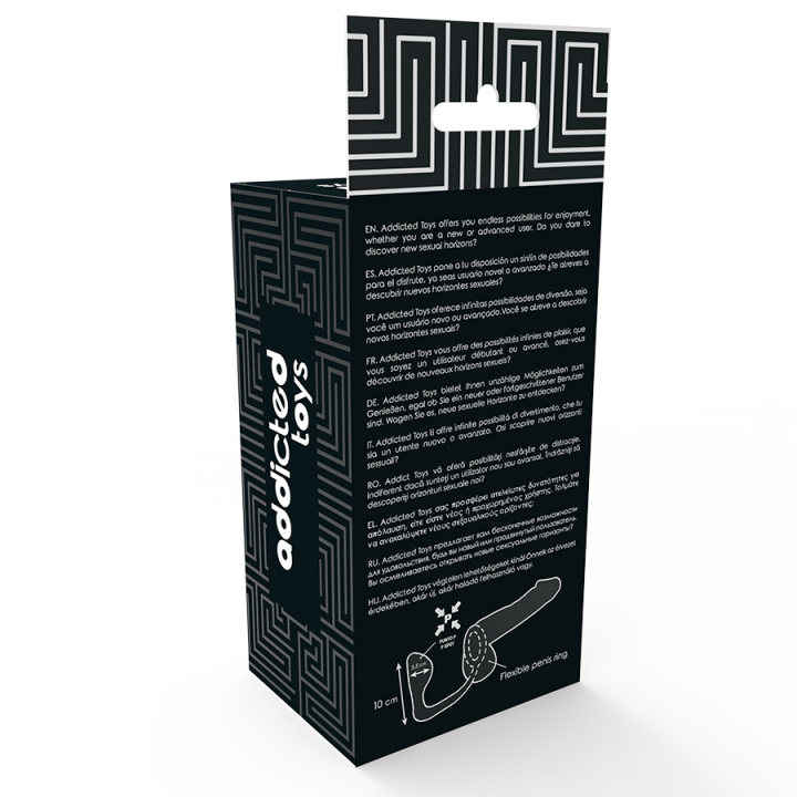 Addicted Toys - Plug Anale Con Anello Pene Nero