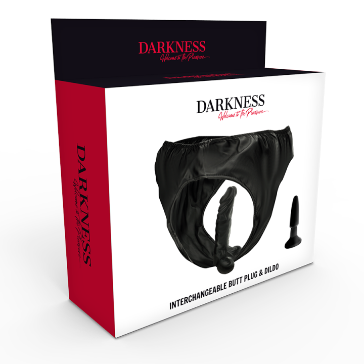 Darkness - Majtki z Wtyczka i Wymiennym Dildo
