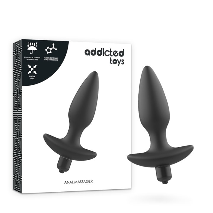 Addicted Toys - Massager Plug Anal Mit Vibration Schwarz