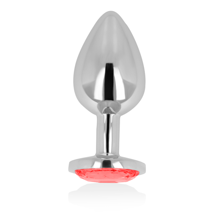 Ohmama - Analplug Mit Rotem Kristall 8 cm