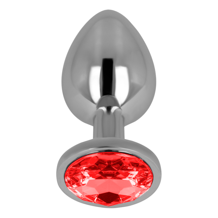 Ohmama - Korek Analny z Czerwonym Krysztalem 8 cm