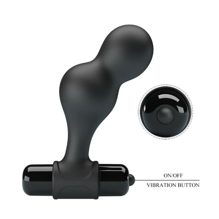 Mr Play - Czarny Silikonowy Wibrator Analny