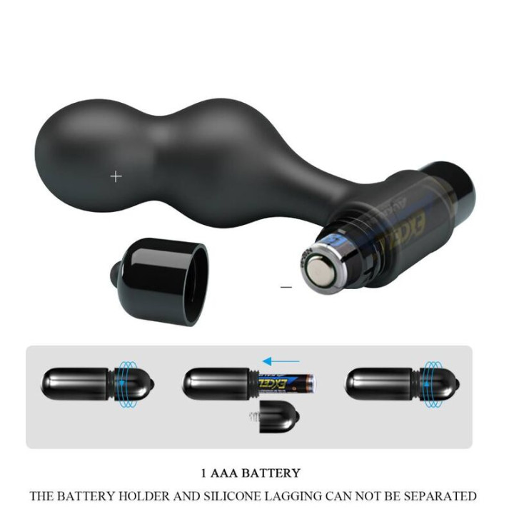 Mr Play - Plug Anale Vibratore in Silicone Nero