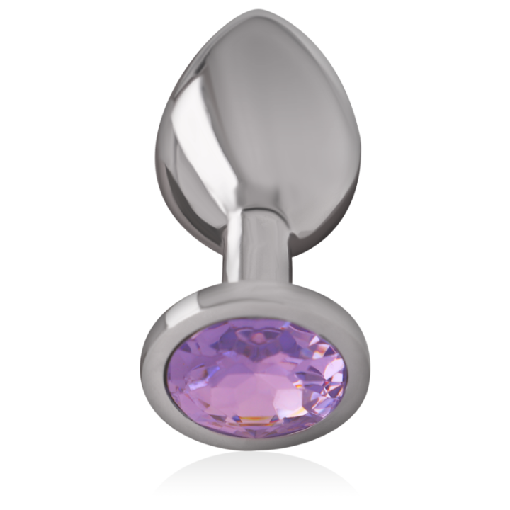 Intense - Plug Anale in Metallo Alluminio Con Cristallo Viola Taglia m