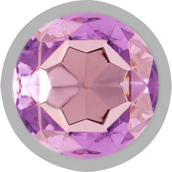 Intense - Aluminum Metal Anal Plug With Violet Crystal Size l
