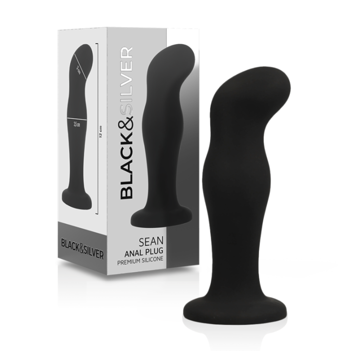 Black&Silver - Sean Plug Anal Premium Silicone Preto