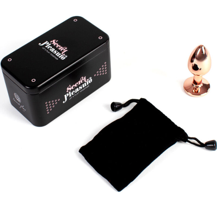 Secretplay - Metal Butt Plug Rose Gold Small Size 7 cm