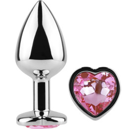 Secretplay - Plug Anal en Métal Coeur Fuchsia Petite Taille 7 cm