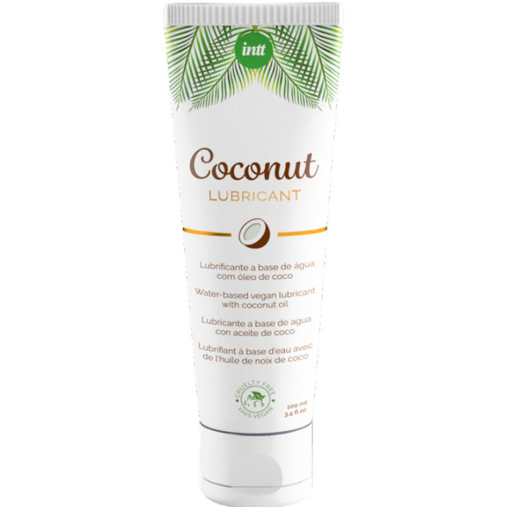 Intt - Lubrifiant Végétalien Base d'Eau au Saveur Intense de Noix de Coco