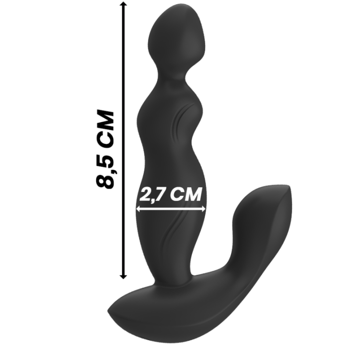 Black&Silver - Controle Remoto de Silicone Cora Plug Anal