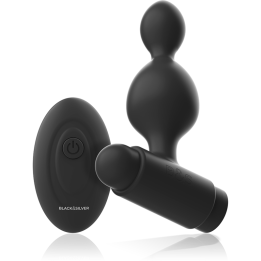Black&Silver - Tucker Maly Silikonowy Wtyczk Analny Pilot Zdalnego Sterowania