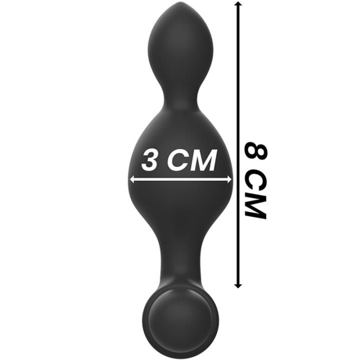 Black&Silver - Tucker Pequeño Plug Anal Silicona Control Remoto