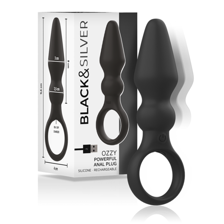 Black&Silver - Ozzy Silny Silikonowy Korek Analny