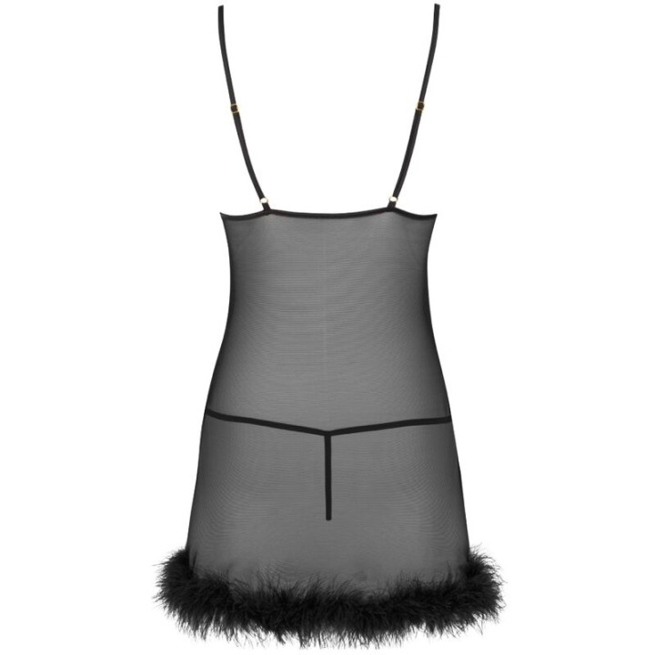 Livco Corsetti Fashion - Ensemble Zerunam Babydoll + String Noir