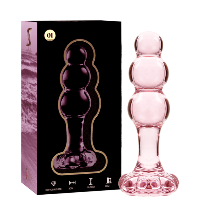 Nebula Series by Ibiza - Modelo 1 Plug Cristal Rosa 10.5 cm -o- 3 cm