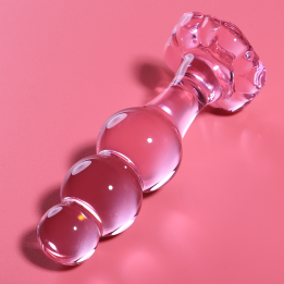 Nebula Series by Ibiza - Modell 1 Analplug Borosilikatglas Rosa 10.5 cm -o- 3 cm