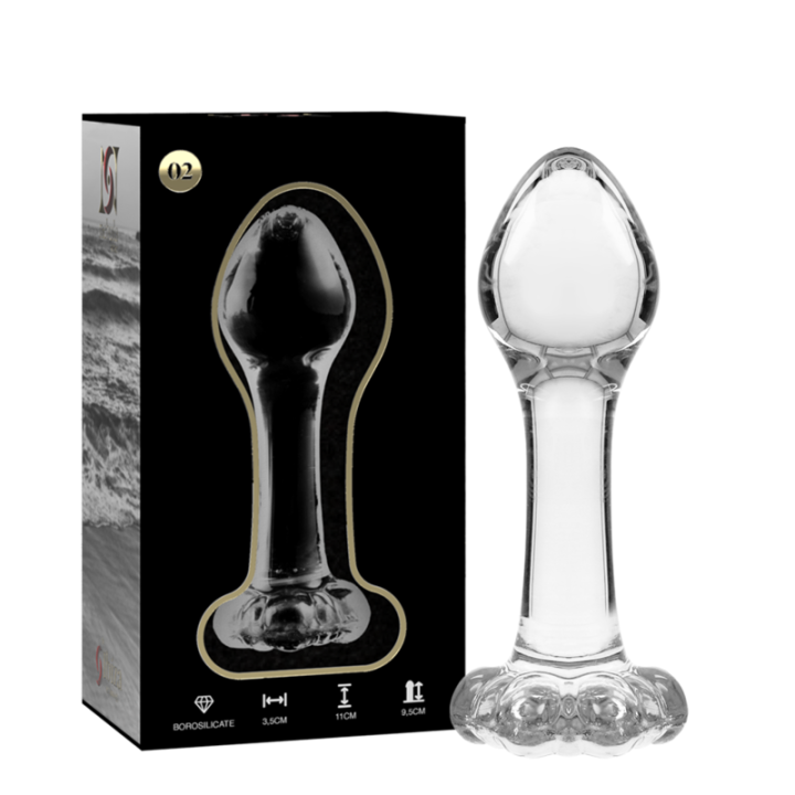 Nebula Series by Ibiza - Model 2 Anal Plug Borosilicate Glass Clear 11 cm -o- 3.5 cm