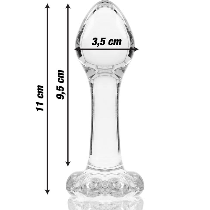 Nebula Series by Ibiza - Model 2 Anal Plug Borosilicate Glass Clear 11 cm -o- 3.5 cm