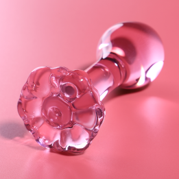 Nebula Series by Ibiza - Plug Anal Modèle 2 Verre Borosilicate Rose 11 cm -o- 3.5 cm