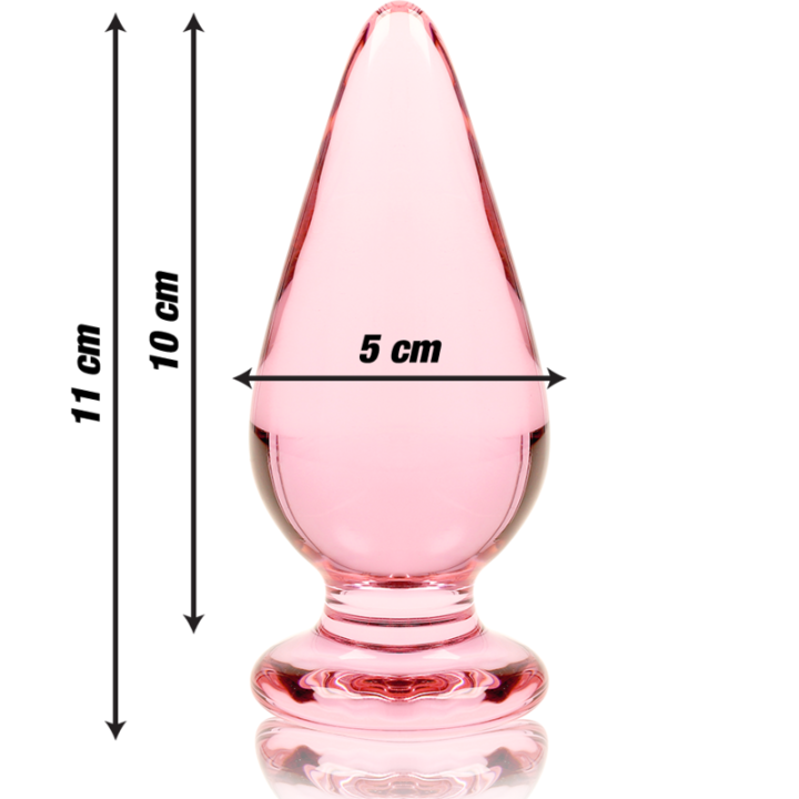 Nebula Series by Ibiza - Modelo 4 Plug Cristal Rosa 11 cm -o- 5 cm