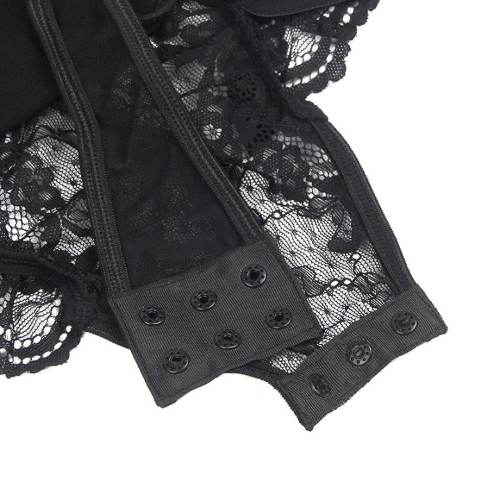Subblime - Teddy Com Liga Com Detalhe Renda e Tiras Preto s/m