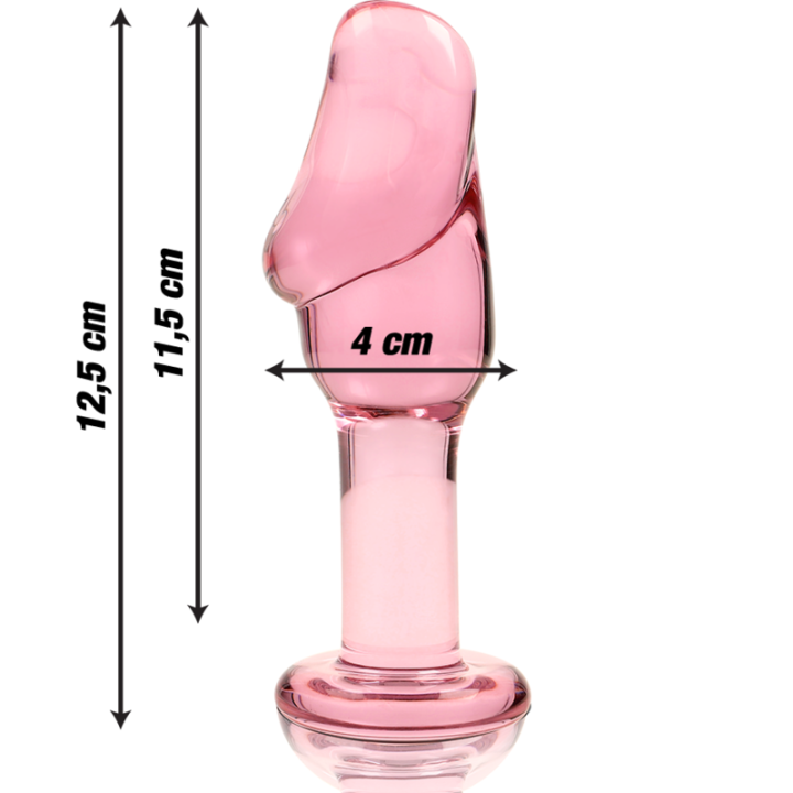 Nebula Series by Ibiza - Modelo 6 Plug Cristal Rosa 12.5 cm -o- 4 cm
