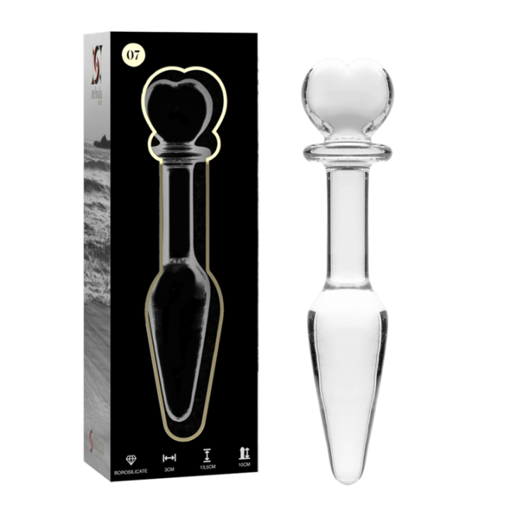 Nebula Series by Ibiza - Plug Anal Modèle 7 Verre Borosilicate Clair 13.5 cm -o- 3 cm