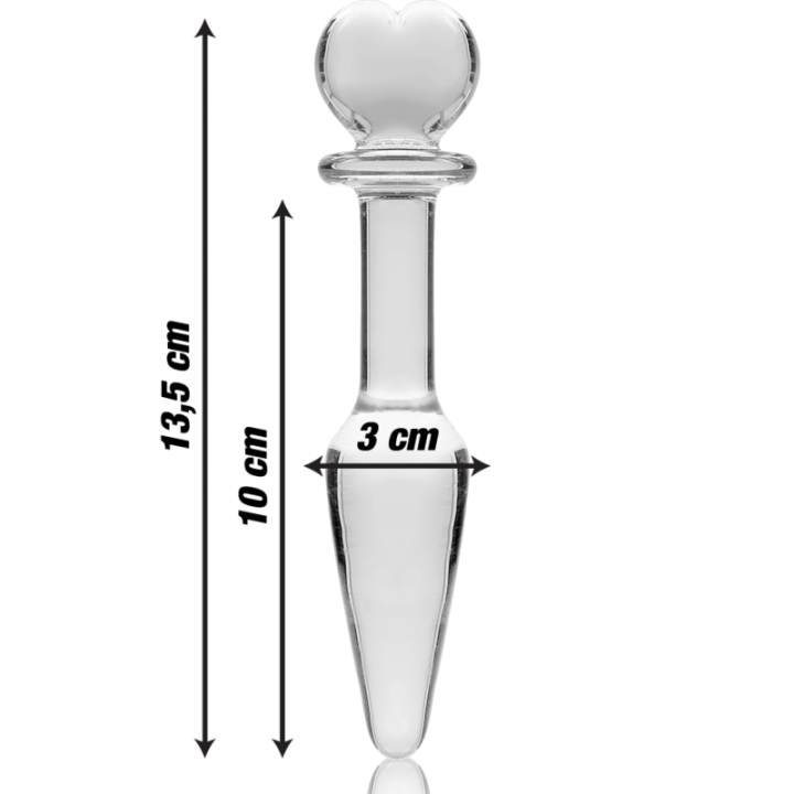 Nebula Series by Ibiza - Model 7 Anal Plug Borosilicate Glass Clear 13.5 cm -o- 3 cm