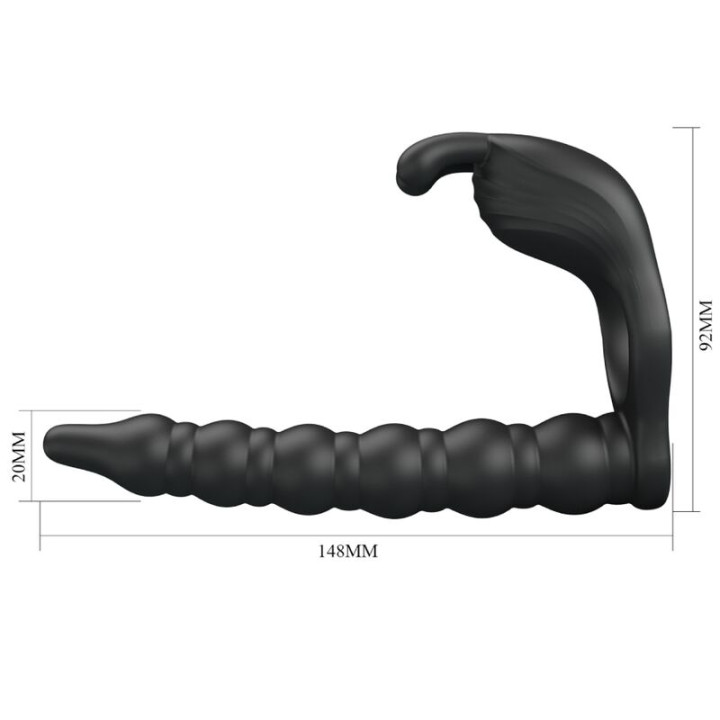 Pretty Love - Blackney Penis Ring With Black Vibrator Plug