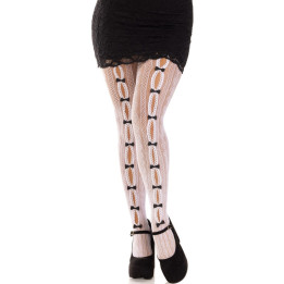Leg Avenue - Calze Con Aperture Cuore e Fiocchi Bianchi